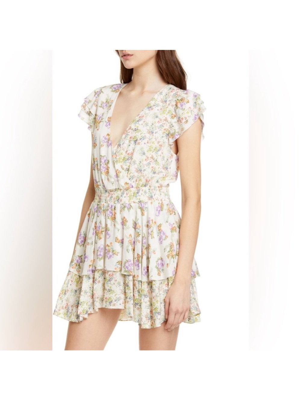 Alice + Olivia Mariska Floral Romper Dress